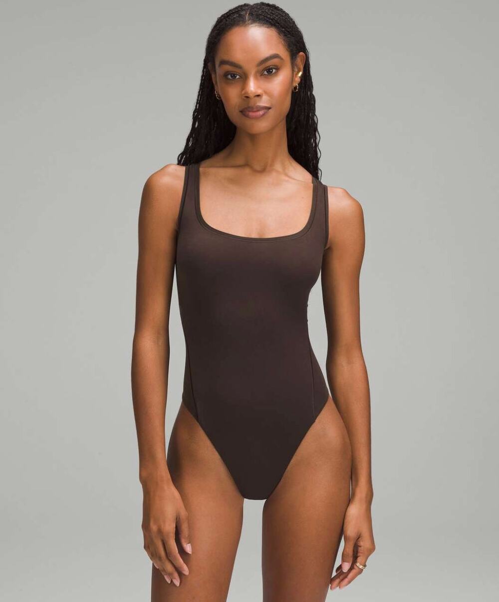 Lululemon Wundermost Ultra-Soft Nulu Square-Neck Sleeveless Bodysuit size L
